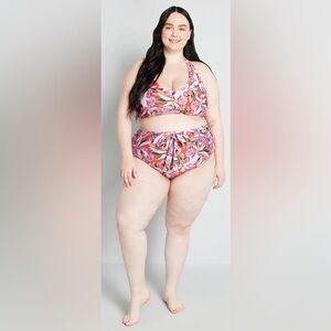 NWT MODCLOTH JOJO 2PIECE BATHING SUIT 2X. FIGURE FLATTERING, CHLORINE RESISTANT